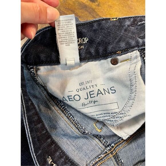 American Eagle Artist Crop Stretch Denim Jeans Size 6 - Picture 12 of 13